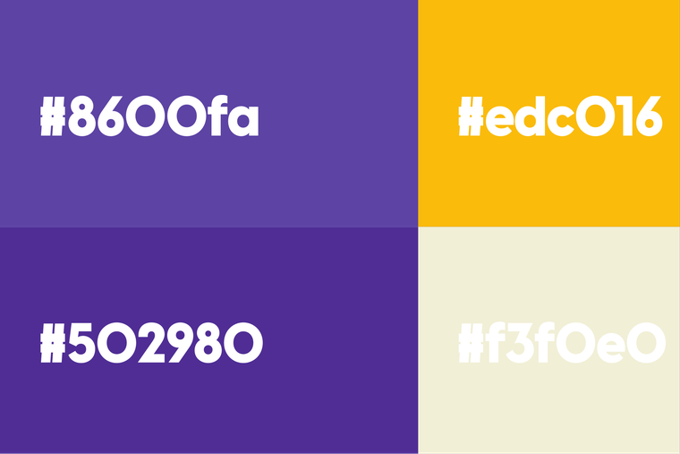 Paleta de cores oficial da campanha